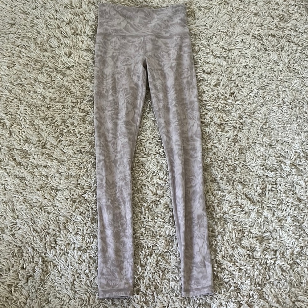 Athleta Elation Textured Tight- Light Pink Patterned Leggings